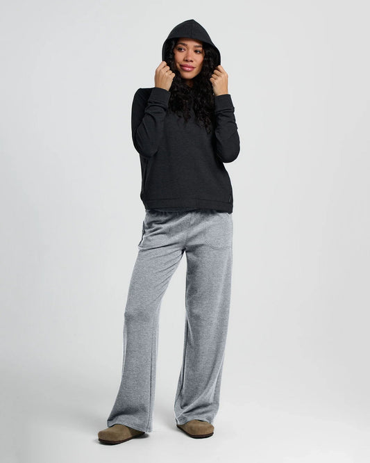 Bamboo Lightweight Fleece Wide Leg Pant - Fitted