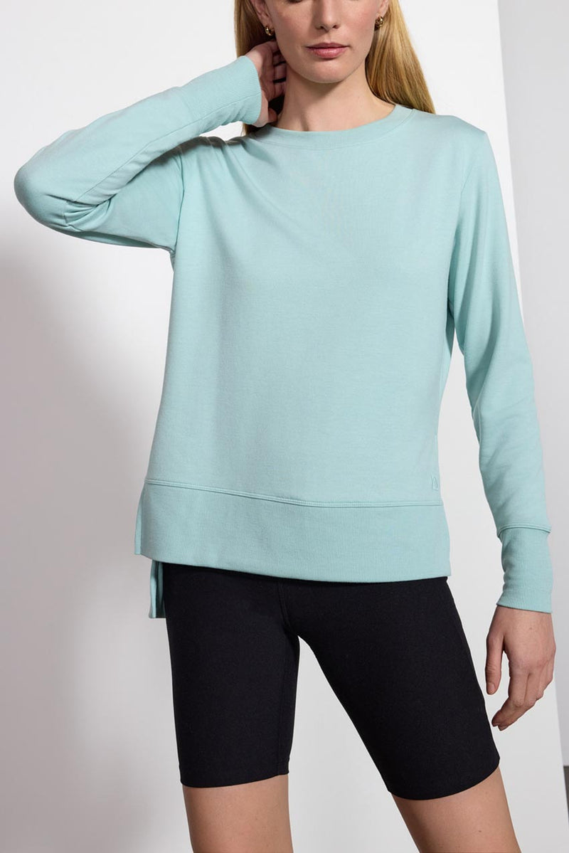 Serene Side Slit Sweatshirt - Fitted