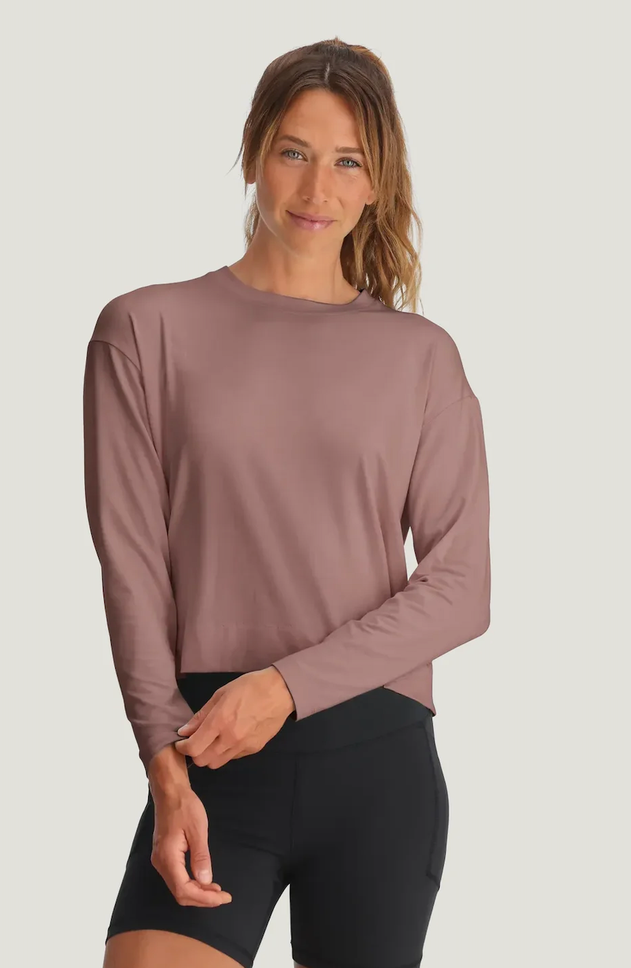 Bamboo Shade Crossover Long Sleeve - Fitted
