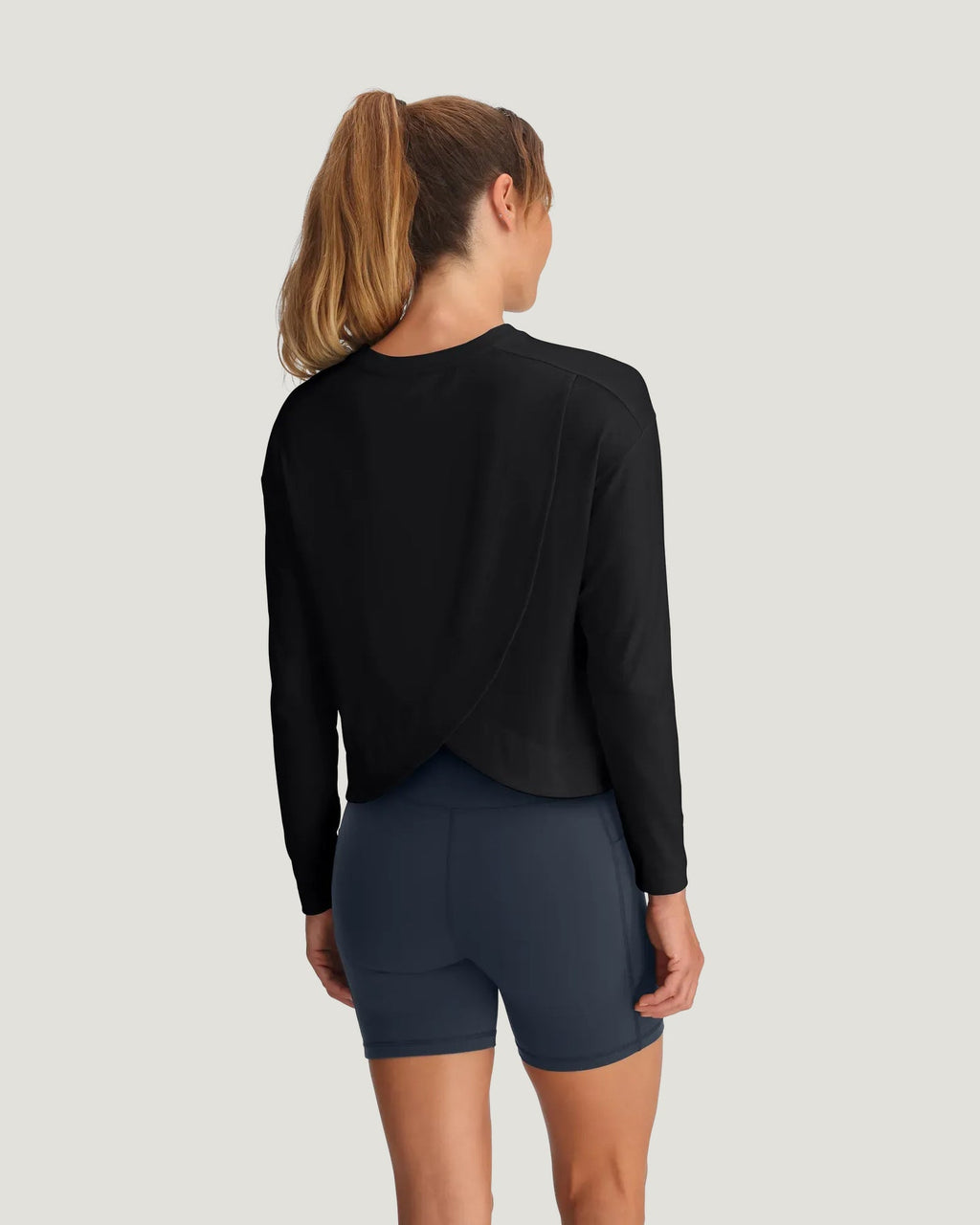 Bamboo Shade Crossover Long Sleeve - Fitted
