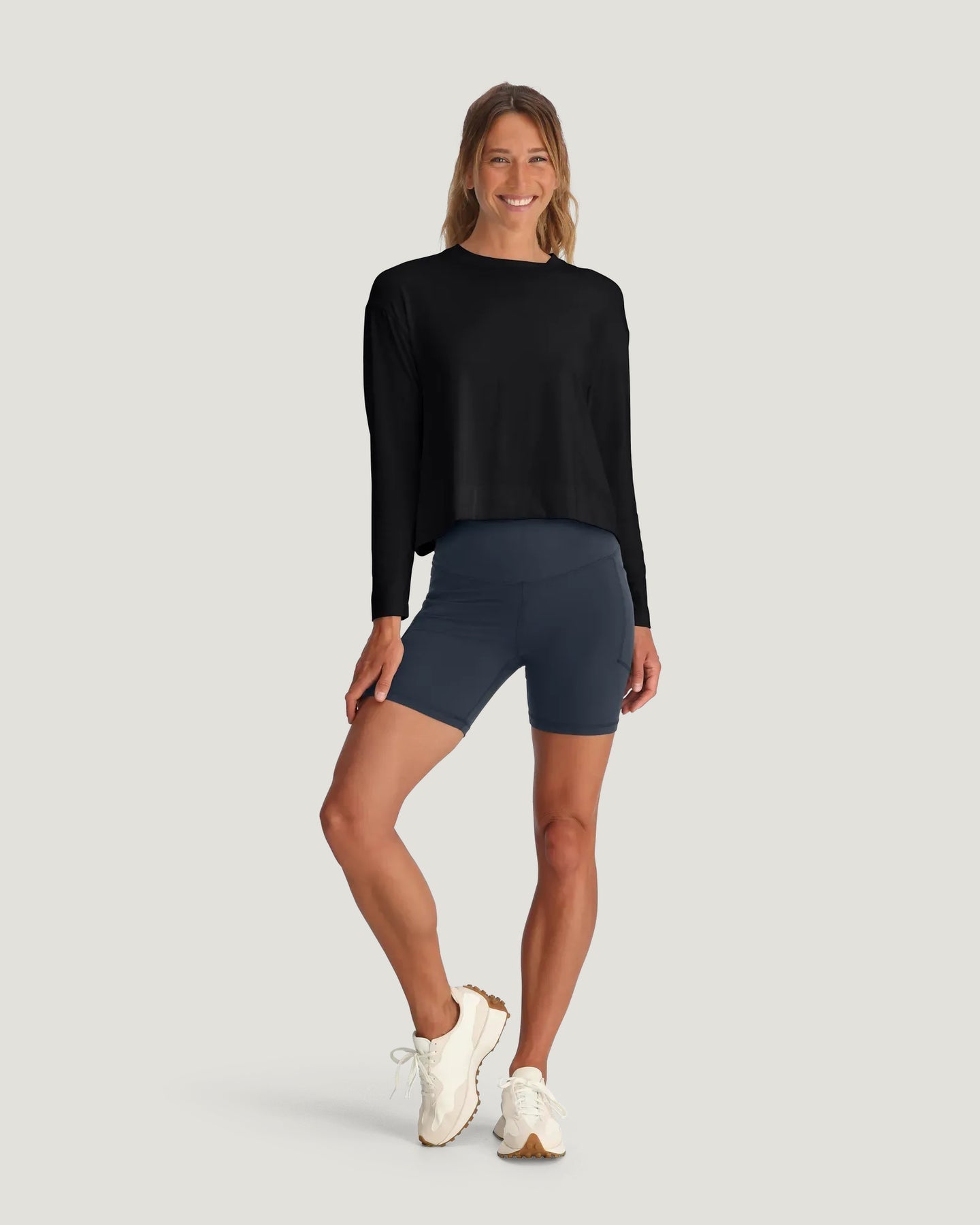 Bamboo Shade Crossover Long Sleeve - Fitted