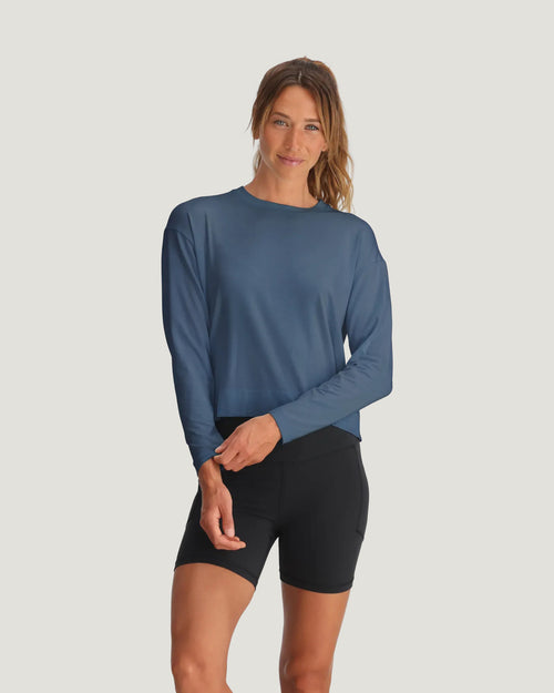 Bamboo Shade Crossover Long Sleeve - Fitted