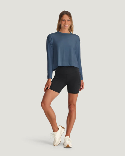 Bamboo Shade Crossover Long Sleeve - Fitted