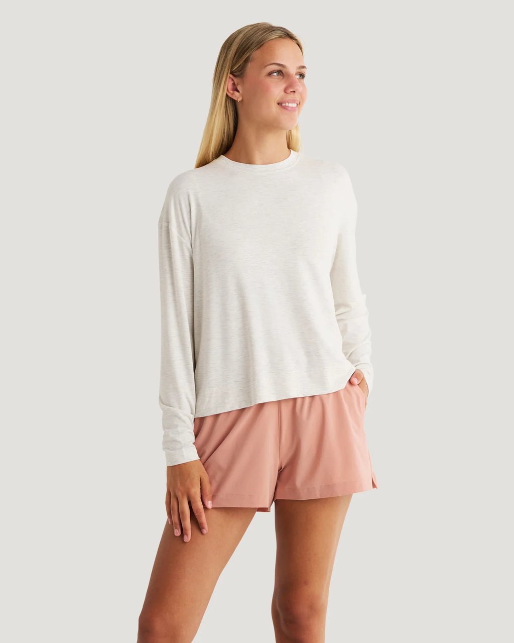 Bamboo Shade Crossover Long Sleeve - Fitted