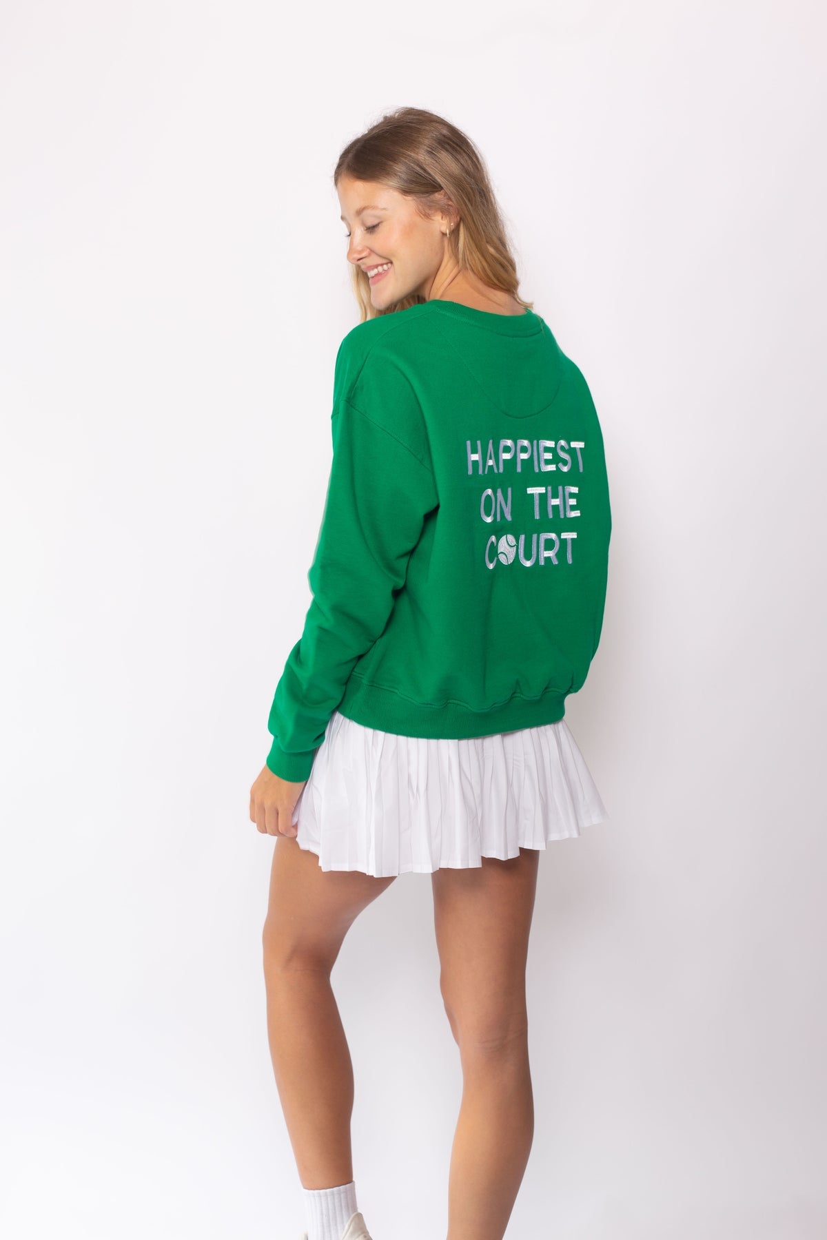 Happiest on the (Tennis) Court Sweatshirt - Fitted