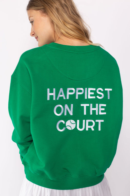 Happiest on the (Tennis) Court Sweatshirt - Fitted