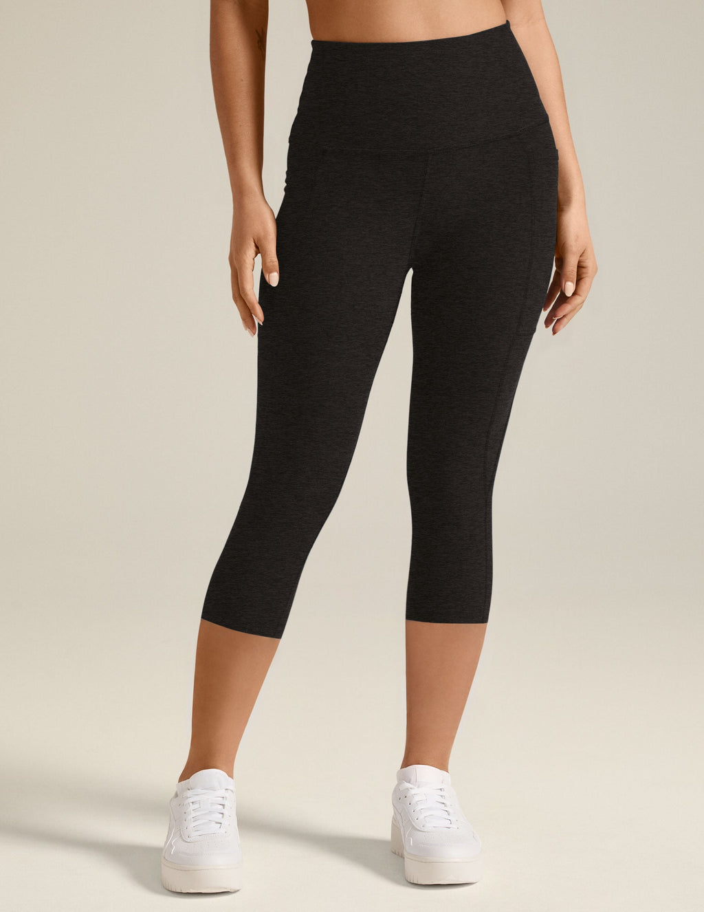 Spacedye Out Of Pocket High Waisted Capri Legging - Fitted