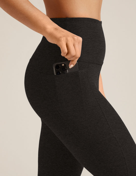 Spacedye Out Of Pocket High Waisted Capri Legging - Fitted