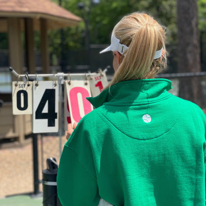 Happiest on the Court Half Zip Sweatshirt - Fitted