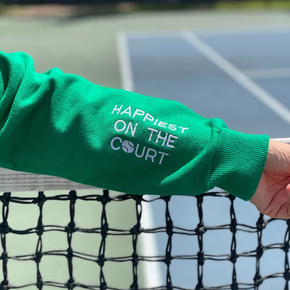 Happiest on the Court Half Zip Sweatshirt - Fitted