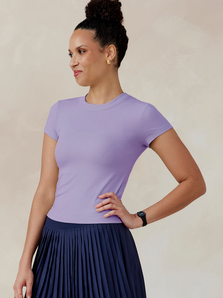 Microluxe Rib Short Sleeve - Fitted