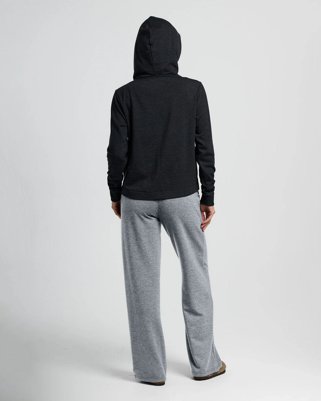 Bamboo Lightweight Fleece Wide Leg Pant - Fitted