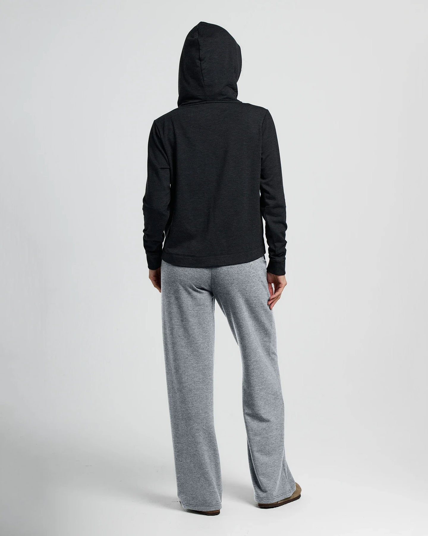 Bamboo Lightweight Fleece Wide Leg Pant - Fitted