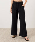Coastal Double Gauze Split Hem Pant - Fitted