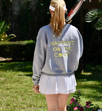 Happiest on the Court Sweatshirt - Fitted