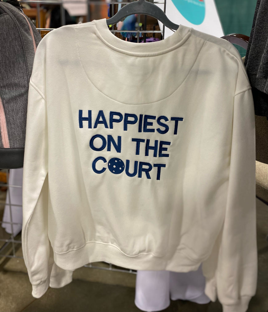 Happiest on the Court-Pickleball Sweatshirt - Fitted