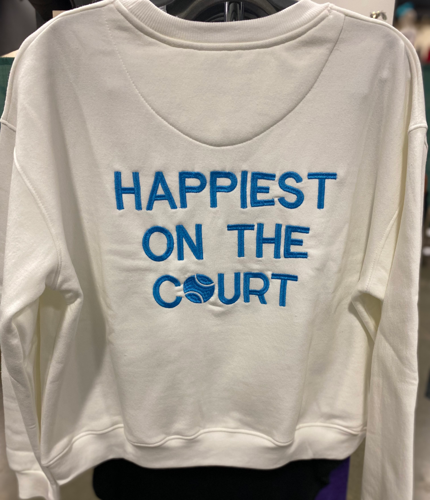 Happiest on the Court Sweatshirt - Fitted
