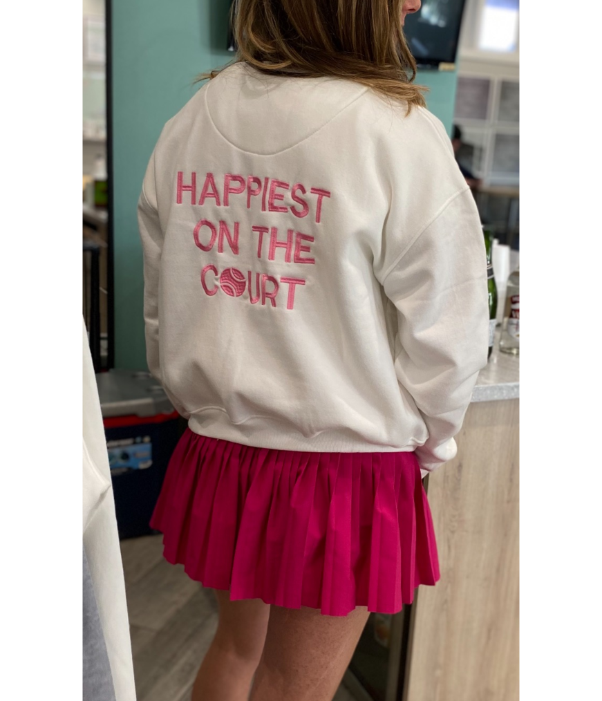 Happiest on the Court Sweatshirt - Fitted